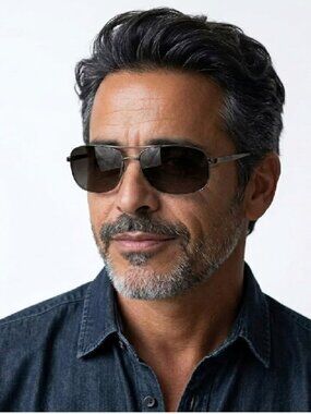 Men's Gunmetal Wrap Aviator Sunglasses by Foster Grant - NWT
